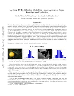 A Deep Drift-Diffusion Model for Image Aesthetic Score Distribution
  Prediction