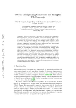 EnCoD: Distinguishing Compressed and Encrypted File Fragments
