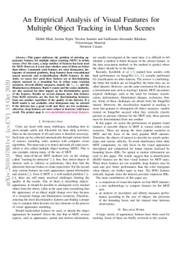 An Empirical Analysis of Visual Features for Multiple Object Tracking in
  Urban Scenes