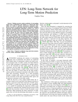 LTN: Long-Term Network for Long-Term Motion Prediction