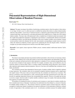Polynomial Representations of High-Dimensional Observations of Random
  Processes