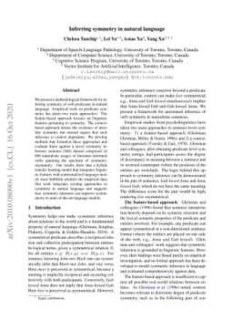 Inferring symmetry in natural language