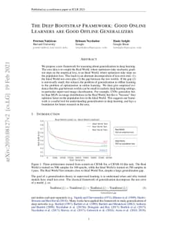 The Deep Bootstrap Framework: Good Online Learners are Good Offline
  Generalizers