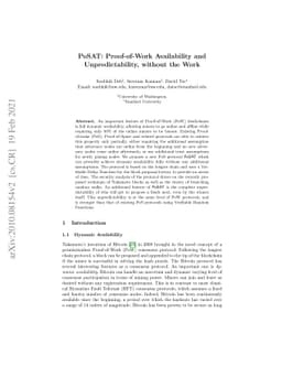 PoSAT: Proof-of-Work Availability and Unpredictability, without the Work