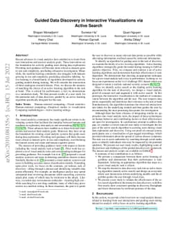 Guided Data Discovery in Interactive Visualizations via Active Search