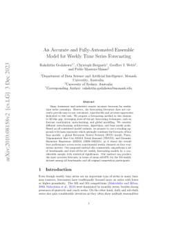 An Accurate and Fully-Automated Ensemble Model for Weekly Time Series
  Forecasting