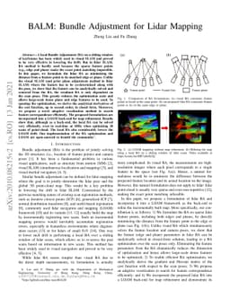 BALM: Bundle Adjustment for Lidar Mapping