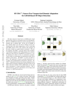SF-UDA$^{3D}$: Source-Free Unsupervised Domain Adaptation for
  LiDAR-Based 3D Object Detection