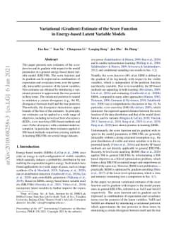 Variational (Gradient) Estimate of the Score Function in Energy-based
  Latent Variable Models