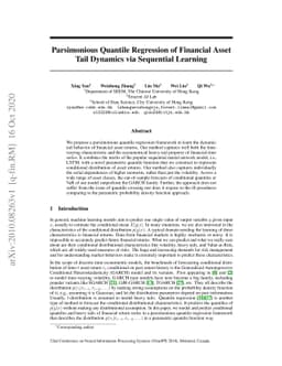 Parsimonious Quantile Regression of Financial Asset Tail Dynamics via
  Sequential Learning