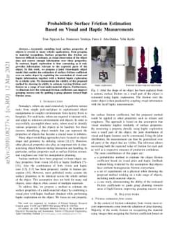 Probabilistic Surface Friction Estimation Based on Visual and Haptic
  Measurements