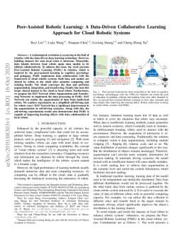 Peer-Assisted Robotic Learning: A Data-Driven Collaborative Learning
  Approach for Cloud Robotic Systems
