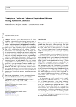 Methods to Deal with Unknown Populational Minima during Parameter
  Inference