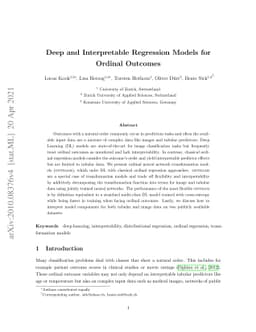 Deep and interpretable regression models for ordinal outcomes