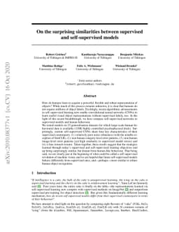 On the surprising similarities between supervised and self-supervised
  models
