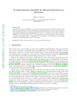 An Approximation Algorithm for Optimal Subarchitecture Extraction