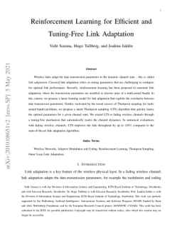 Reinforcement Learning for Efficient and Tuning-Free Link Adaptation