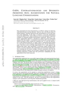 CoDA: Contrast-enhanced and Diversity-promoting Data Augmentation for
  Natural Language Understanding