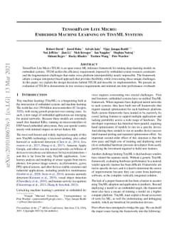 TensorFlow Lite Micro: Embedded Machine Learning on TinyML Systems