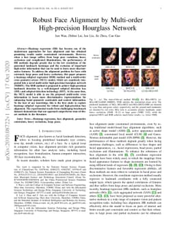 Robust Face Alignment by Multi-order High-precision Hourglass Network