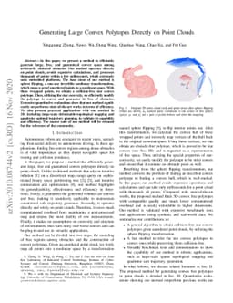 Generating Large Convex Polytopes Directly on Point Clouds