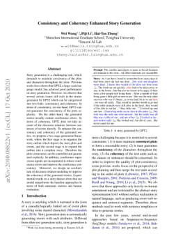 Consistency and Coherency Enhanced Story Generation