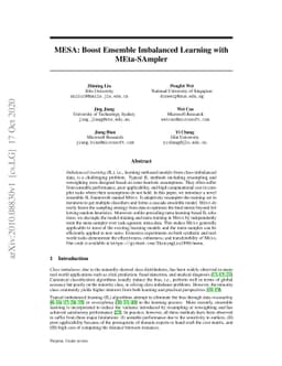 MESA: Boost Ensemble Imbalanced Learning with MEta-SAmpler