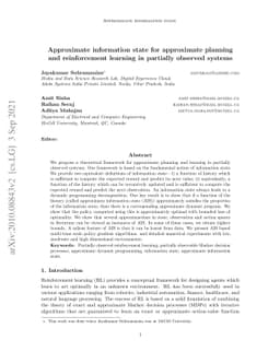 Approximate information state for approximate planning and reinforcement
  learning in partially observed systems
