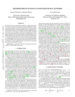 Discriminability of Single-Layer Graph Neural Networks