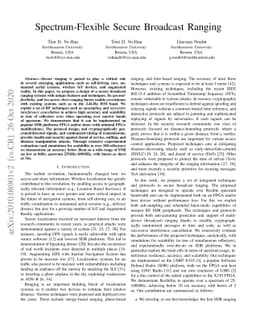 Spectrum-Flexible Secure Broadcast Ranging