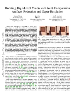 Boosting High-Level Vision with Joint Compression Artifacts Reduction
  and Super-Resolution
