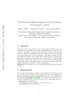 Dynamic Ensemble Learning for Credit Scoring: A Comparative Study