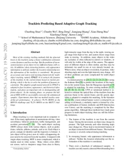 Tracklets Predicting Based Adaptive Graph Tracking