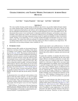 Characterizing and Taming Model Instability Across Edge Devices