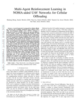 Multi-Agent Reinforcement Learning in NOMA-aided UAV Networks for
  Cellular Offloading