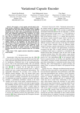 Variational Capsule Encoder