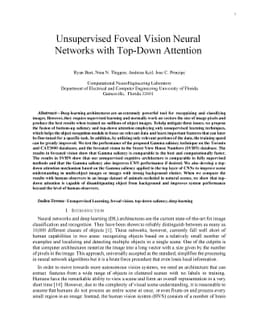 Unsupervised Foveal Vision Neural Networks with Top-Down Attention