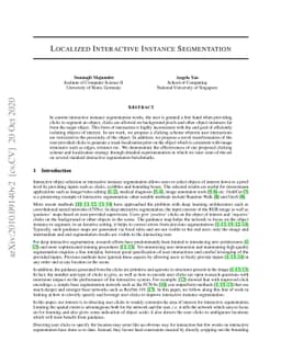 Localized Interactive Instance Segmentation
