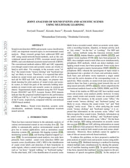 Joint Analysis of Sound Events and Acoustic Scenes Using Multitask
  Learning