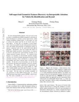 Self-supervised Geometric Features Discovery via Interpretable Attention
  for Vehicle Re-Identification and Beyond