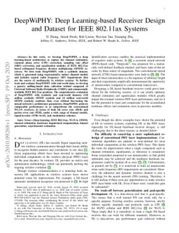 DeepWiPHY: Deep Learning-based Receiver Design and Dataset for IEEE
  802.11ax Systems