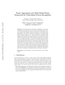 Frame Aggregation and Multi-Modal Fusion Framework for Video-Based
  Person Recognition