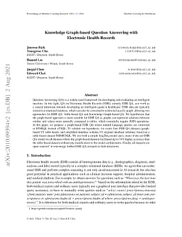 Knowledge Graph-based Question Answering with Electronic Health Records