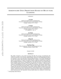 Aerodynamic Data Predictions Based on Multi-task Learning