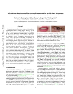A Backbone Replaceable Fine-tuning Framework for Stable Face Alignment