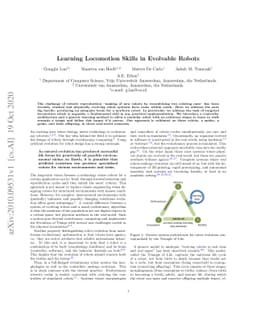 Learning Locomotion Skills in Evolvable Robots
