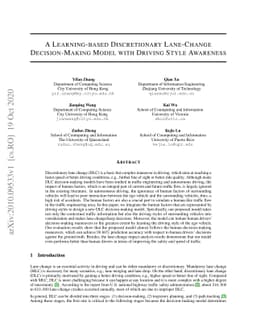 A Learning-based Discretionary Lane-Change Decision-Making Model with
  Driving Style Awareness