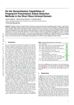 On the Generalisation Capabilities of Fingerprint Presentation Attack
  Detection Methods in the Short Wave Infrared Domain