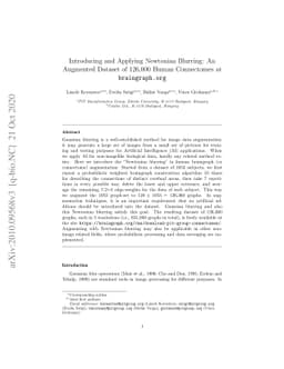 Introducing and Applying Newtonian Blurring: An Augmented Dataset of
  126,000 Human Connectomes at braingraph.org