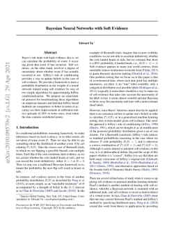 Bayesian Neural Networks with Soft Evidence
